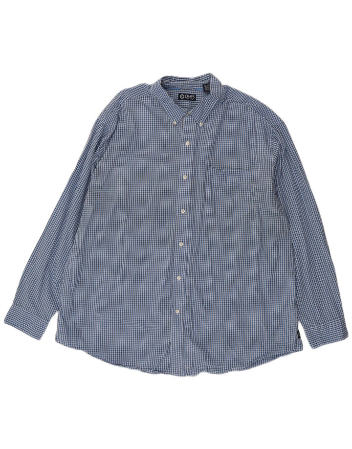 Cămașă pentru bărbați Chaps 3XL Blue Gingham Bumbac