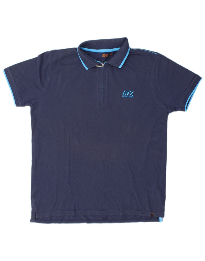 Tricou polo AVIREX pentru bărbați, bumbac, albastru bleumarin mediu