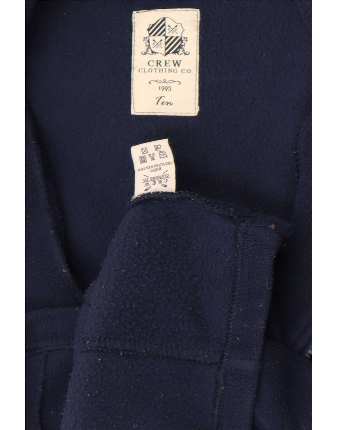 Crew Clothing Jachetă fleece pentru femei UK 10 Poliester bleumarin mic