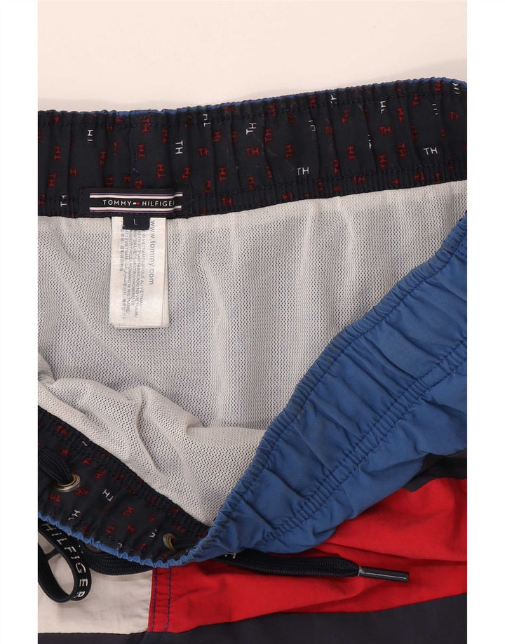 Pantaloni scurți de înot Tommy Hilfiger pentru bărbați, mari, albastru, poliamidă color bloc