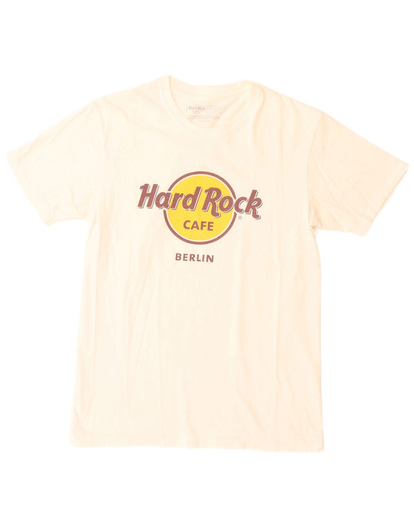 Tricou grafic Hard Rock Cafe Berlin pentru bărbați Top, mediu, alb, bumbac