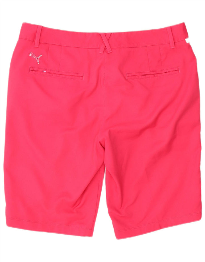 Pantaloni scurti chino pentru femei Puma UK 14 Large W34 Pink Poliester