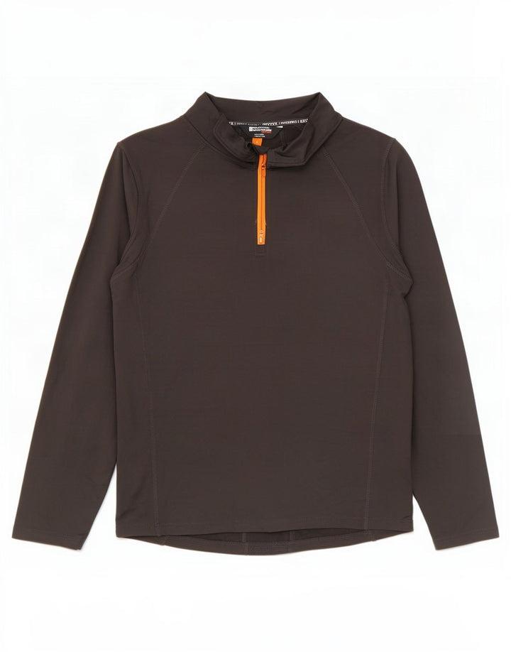 Mountain Warehouse pentru bărbați IsoCool cu fermoar, top cu mânecă lungă, gri mediu