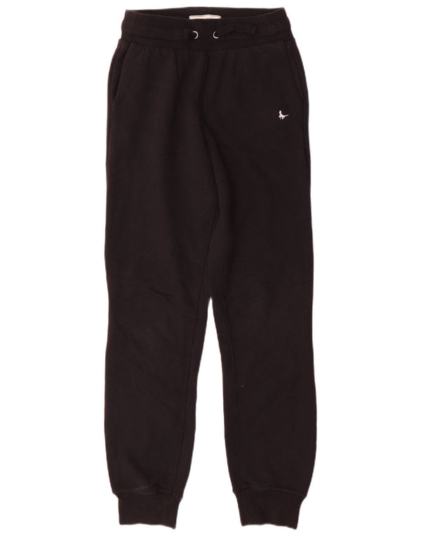 Jack Wills Pantaloni de trening pentru femei Joggeri UK 8 Bumbac negru mic