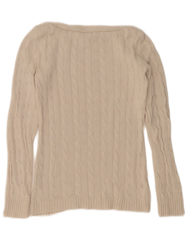 Pulover pentru femei Ralph Lauren cu gât de barcă UK 6 XS alb