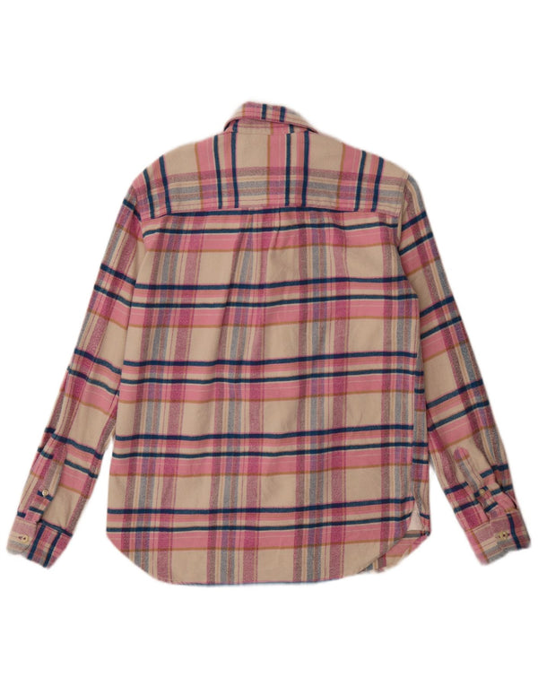 Cămașă de flanel pentru femei Jack Wills UK 10, bumbac carouri roz mic