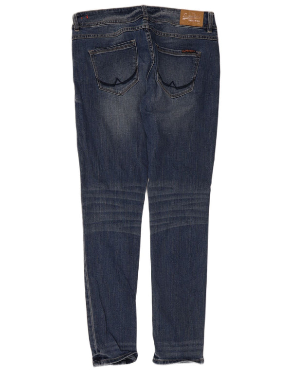 Blugi skinny distressed pentru femei Superdry W32 L30 bumbac albastru