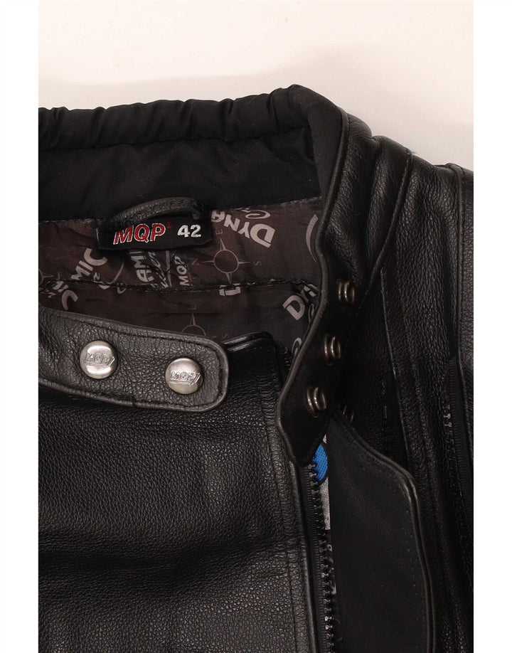 Jachetă de curse din piele grafică MQP pentru femei IT 42 Medium Black