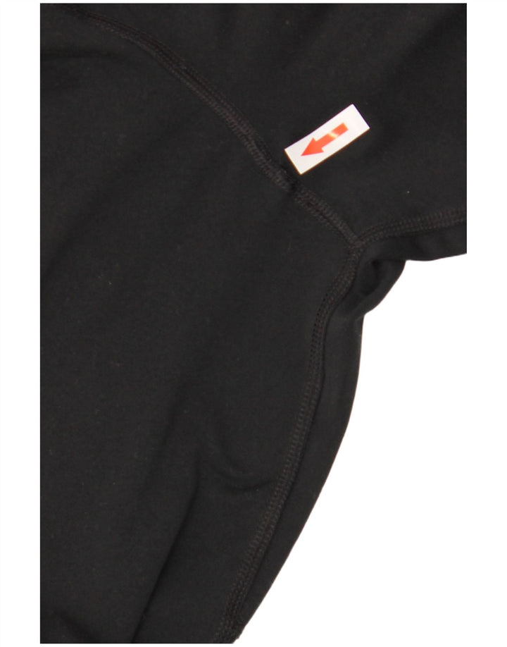Top de trening pentru bărbați Dri Fit, cu fermoar și gât, din poliester negru mediu