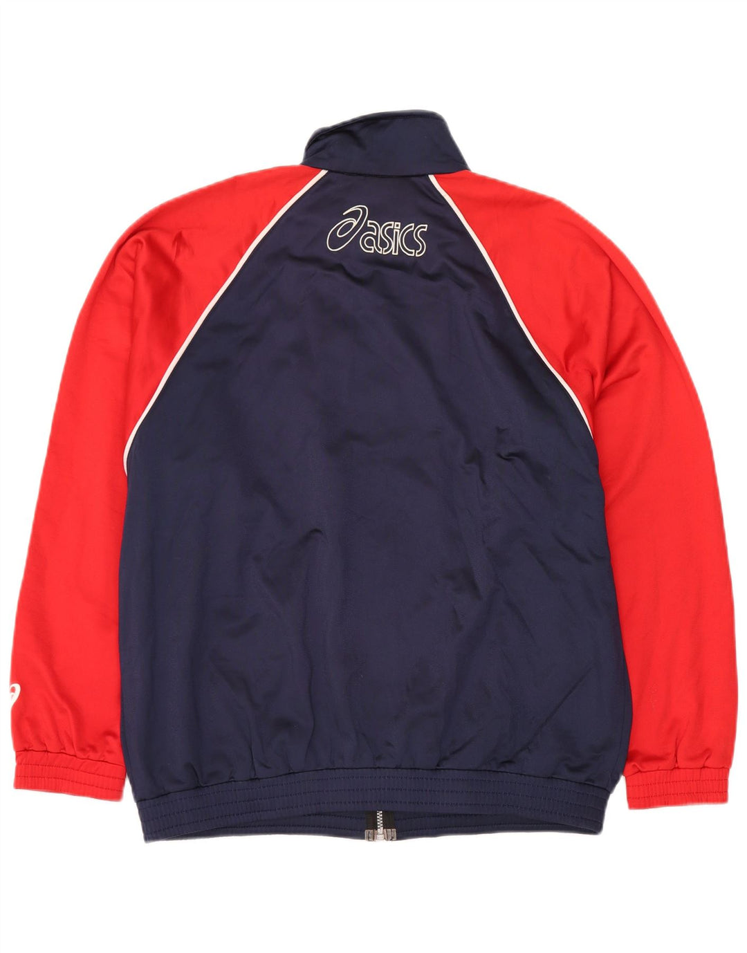 Jachetă de top pentru trening grafic ASICS pentru bărbați, albastru marin mediu, color block