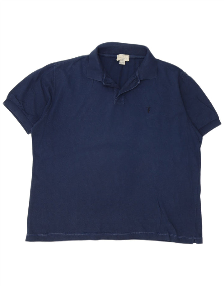 Cămașă polo Trussardi pentru bărbați, mare, albastru bleumarin, bumbac