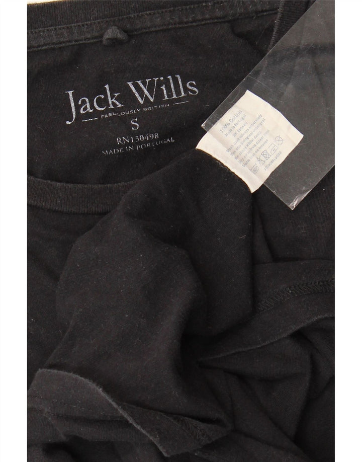JACK WILLS Tricou pentru bărbați Top mic, negru, bumbac