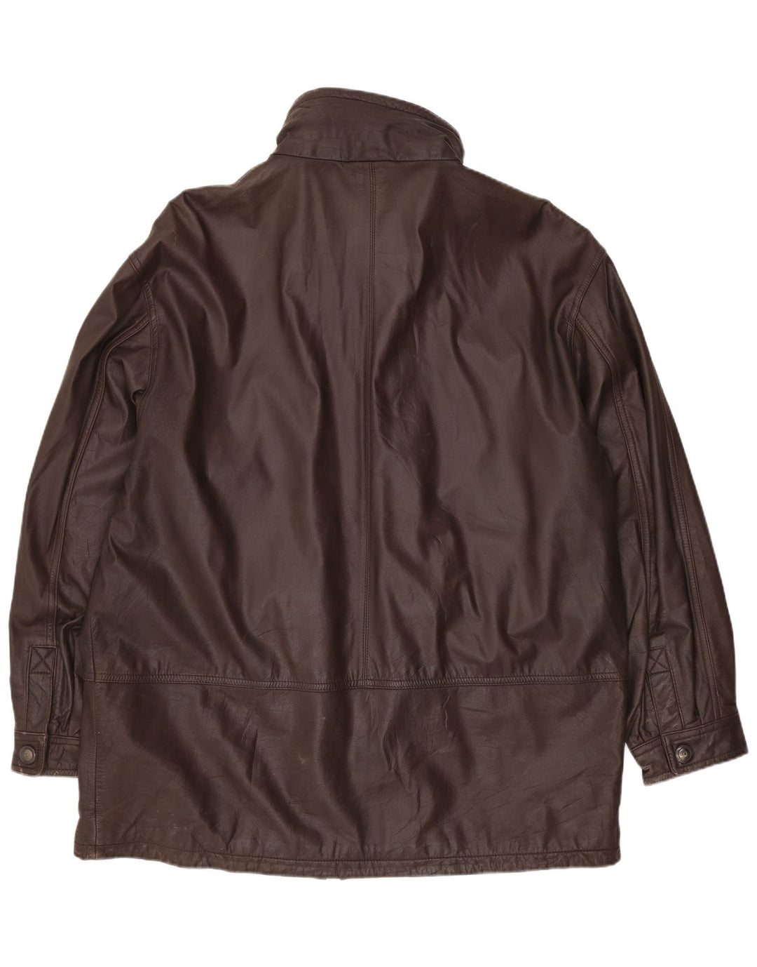 Jachetă de piele vintage pentru bărbați UK 40, maro, piele mare