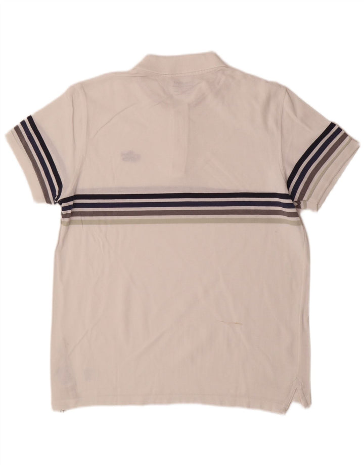 Tricou polo pentru bărbați din bumbac mare cu dungi albe