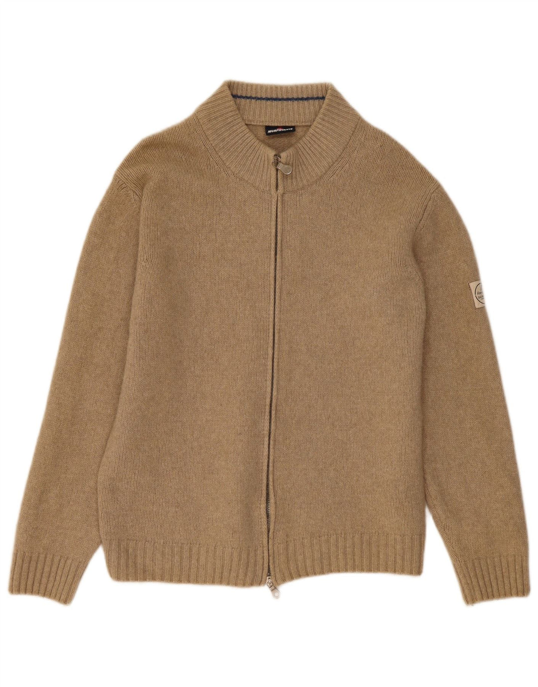 Pulover cardigan pentru bărbați Murphy & Nye, lână mare, bej