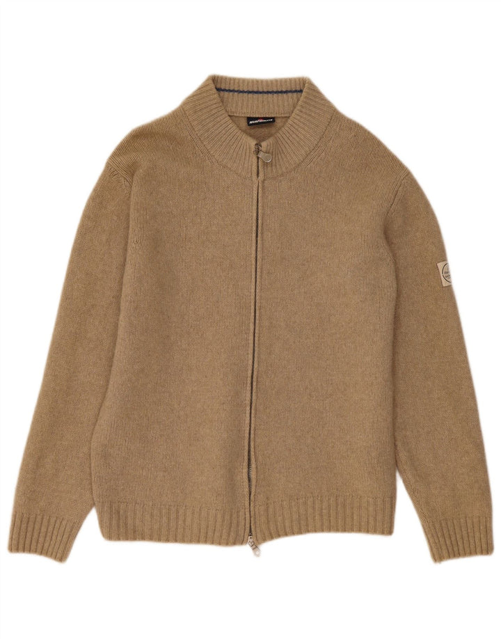 Pulover cardigan pentru bărbați Murphy & Nye, lână mare, bej