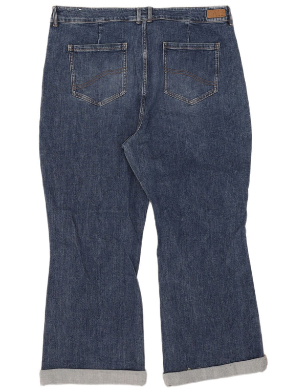 Fat Face pentru femei Fly blugi evazați cu talie înaltă UK 20 2XL W40 L26 Albastru
