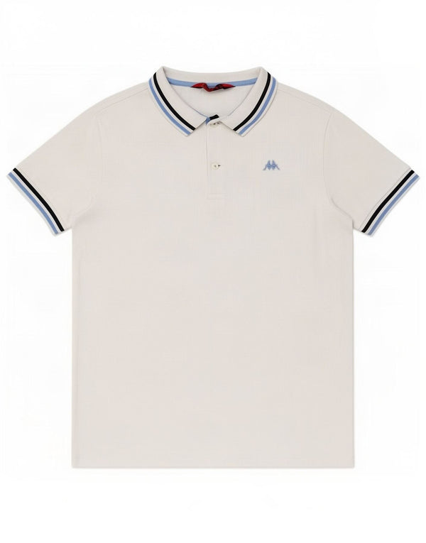 Cămașă polo pentru bărbați Kappa XL Bumbac alb