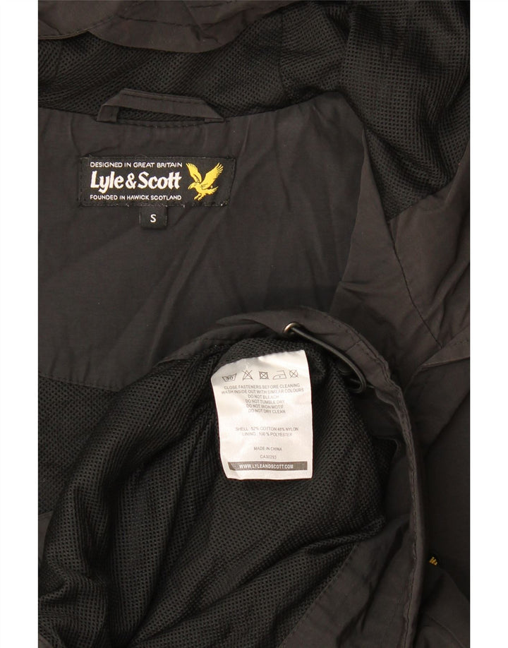 Jachetă de vânt cu glugă Lyle & Scott pentru bărbați UK 36 Poliester gri mic
