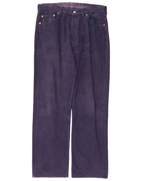 Blugi drepti pentru bărbați Levi's 501 W34 L29 bumbac violet