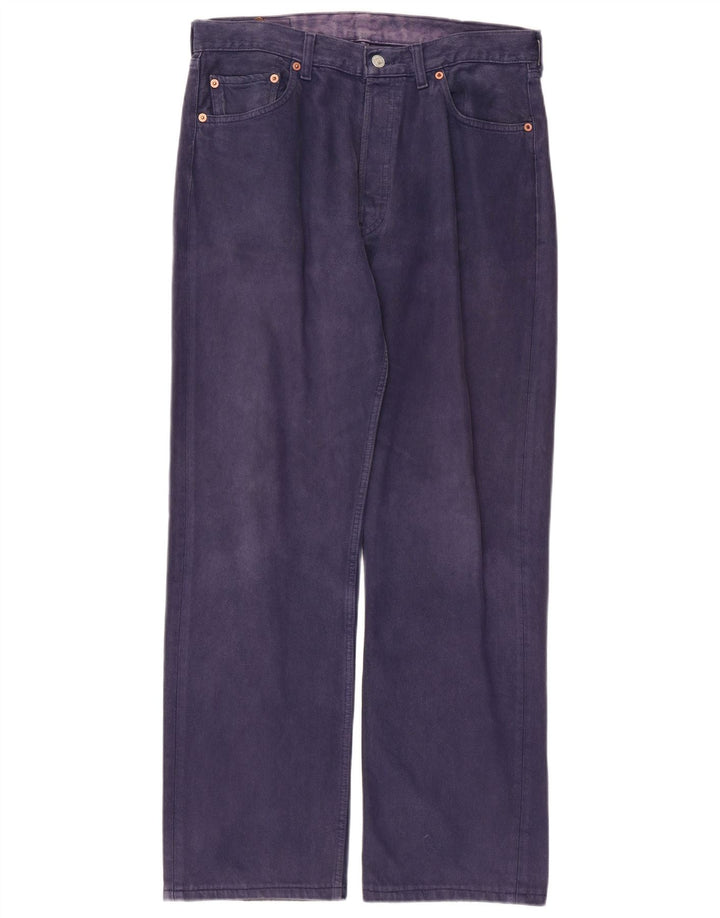 Blugi drepti pentru bărbați Levi's 501 W34 L29 bumbac violet