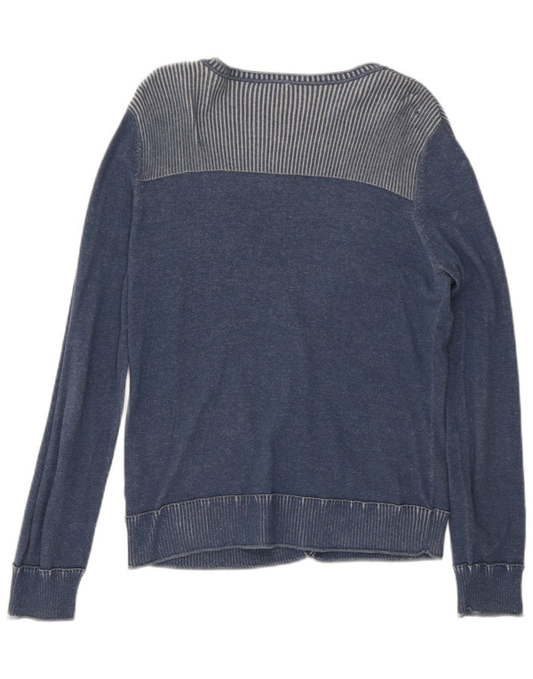 Pulover cardigan pentru femei Esprit UK 18 XL, bumbac cu dungi albastre