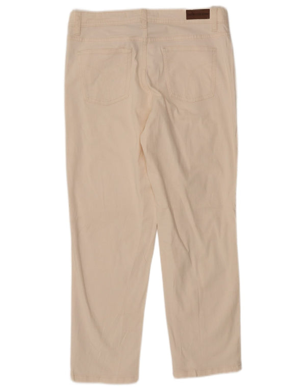 Pantaloni casual drepti pentru femei CALVIN KLEIN US 10 Large W32 L26 Off White