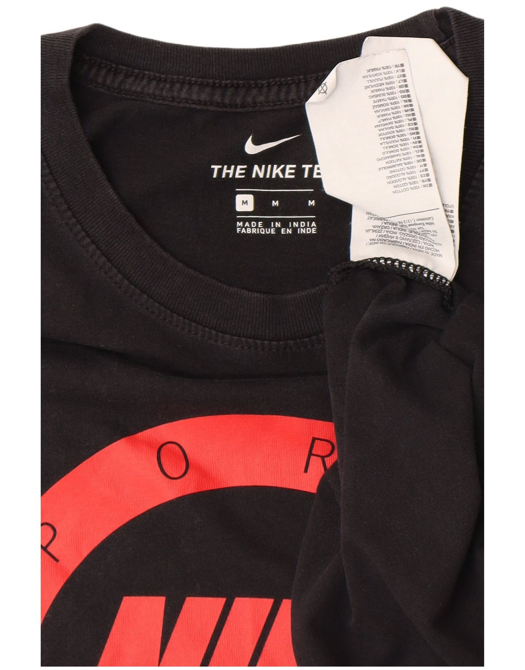 Tricou grafic pentru bărbați NIKE Top mediu negru bumbac