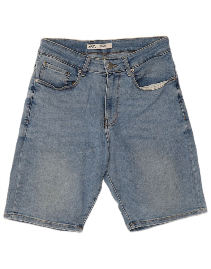 Pantaloni scurți din denim pentru bărbați Zara EU 40 Medium W31 Albastru