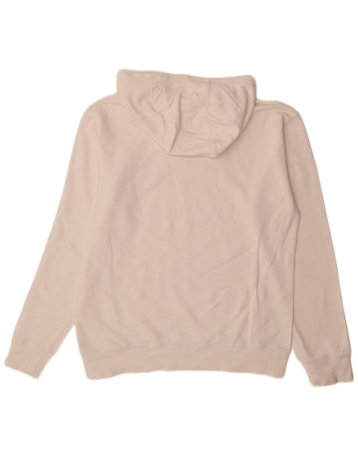 Jumper Sisley pentru bărbați cu glugă grafică, mare, alb