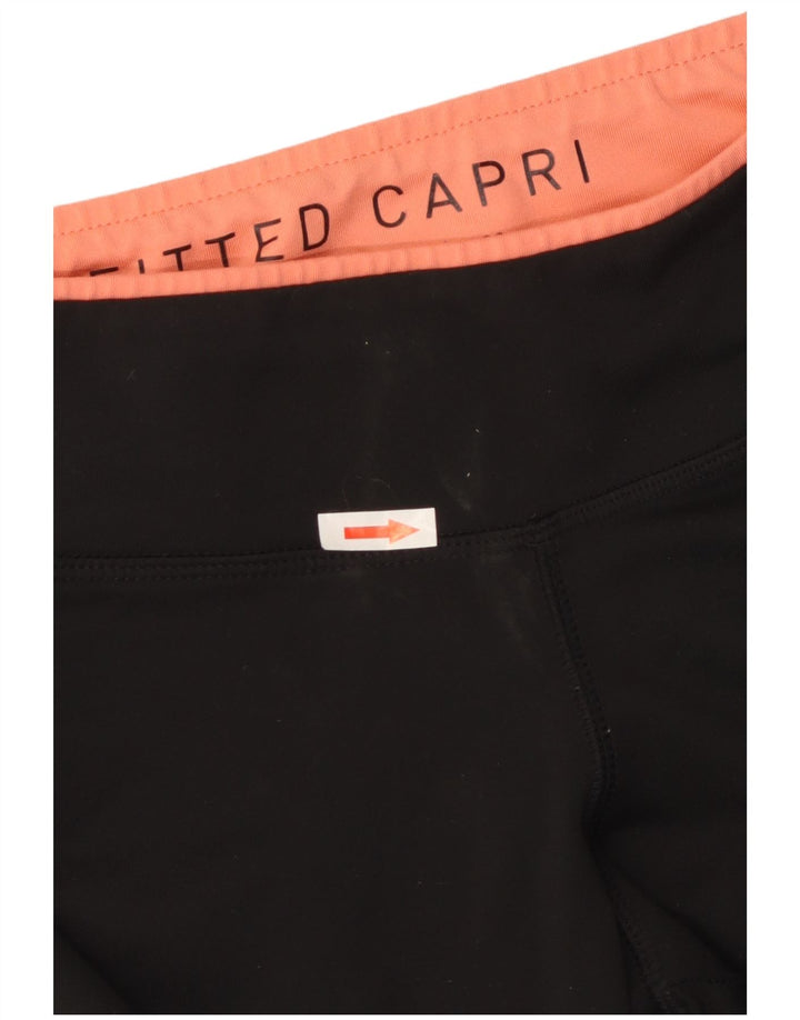 Leggings Capri pentru femei Reebok UK 14 Poliester mediu negru