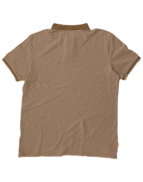 Cămașă polo Timberland pentru bărbați, bumbac mediu kaki