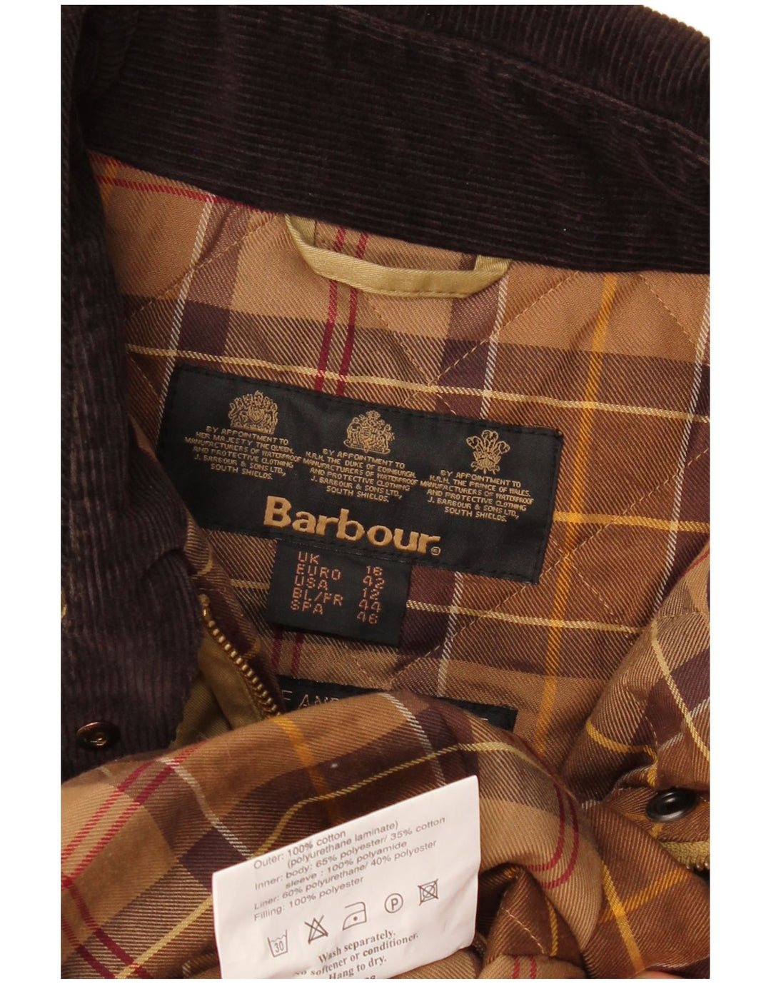 Pardesiu pentru femei BARBOUR UK 16 mare bumbac kaki