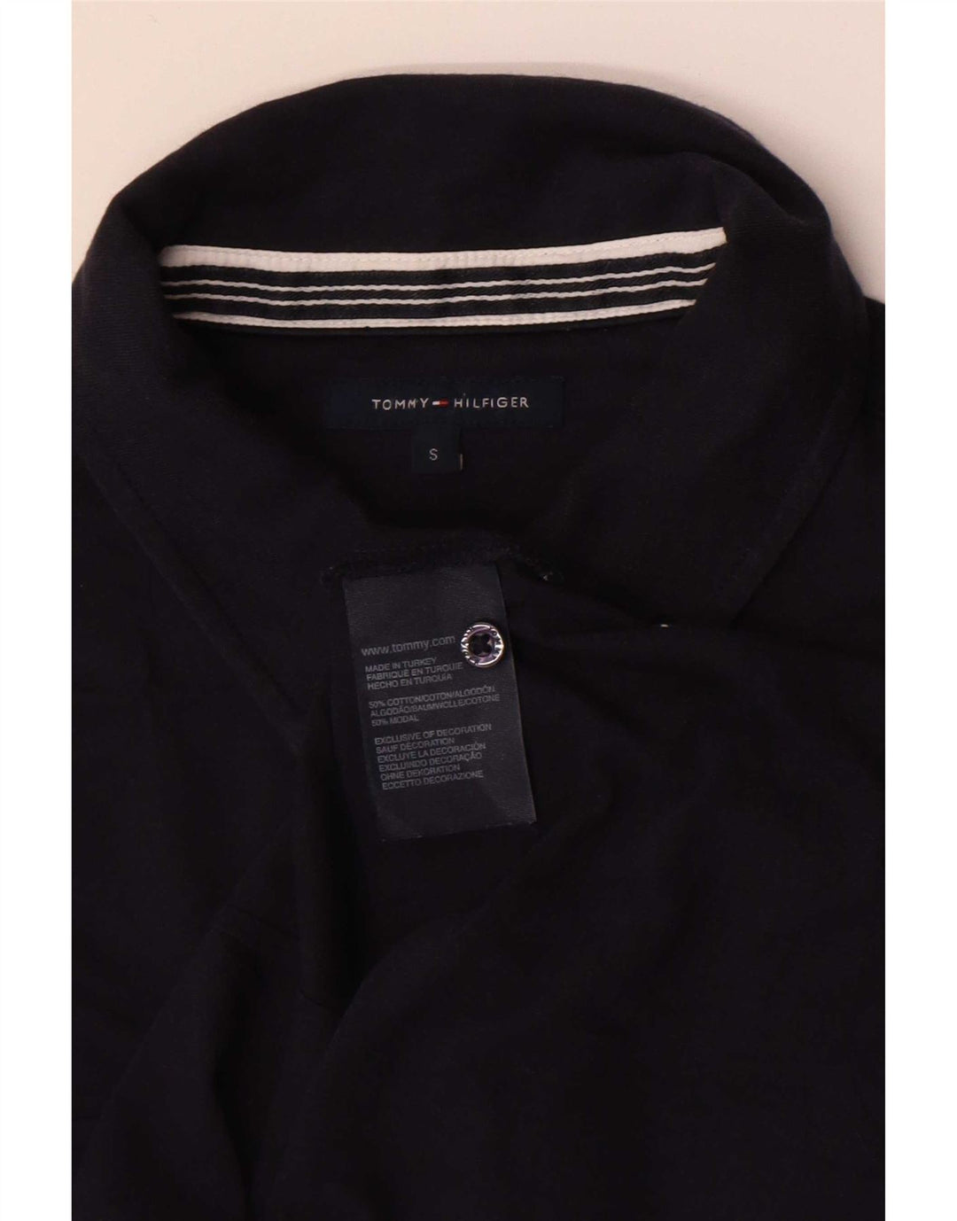 Cămașă pulover pentru femei Tommy Hilfiger UK 10 mic bumbac bleumarin