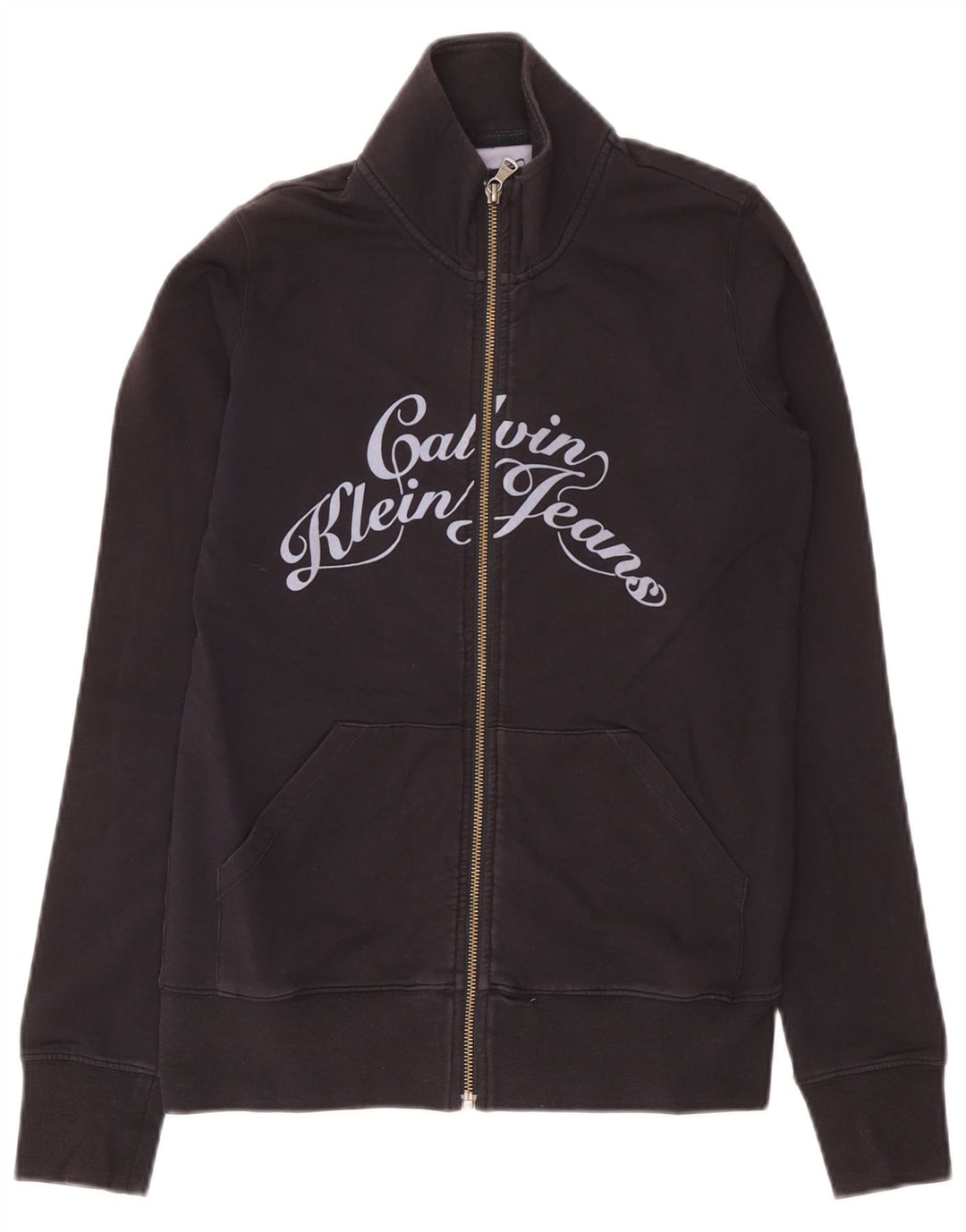Jachetă de top pentru trening Calvin Klein Jeans pentru femei, UK 10, gri mic