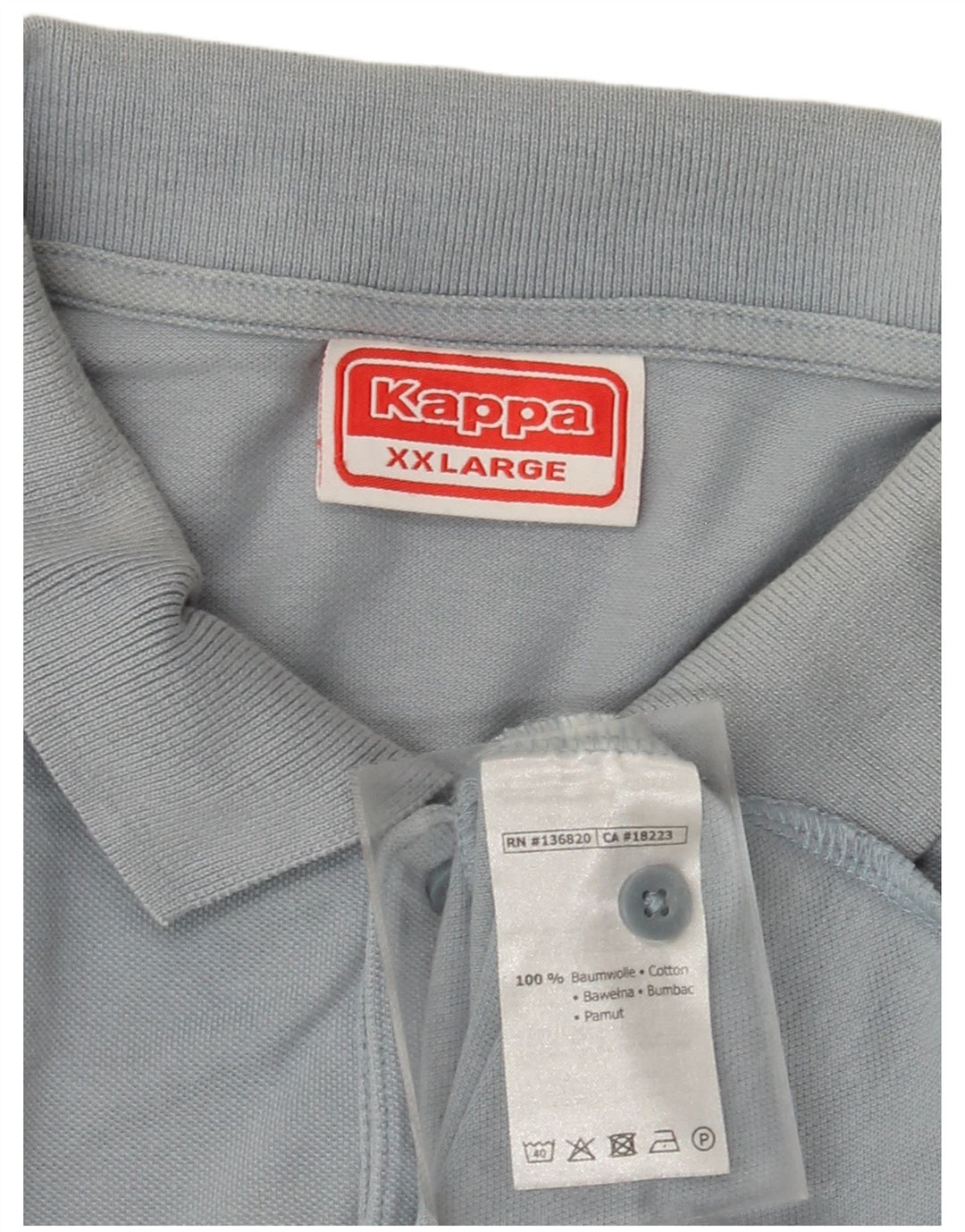 Cămașă polo pentru bărbați Kappa 2XL, bumbac albastru
