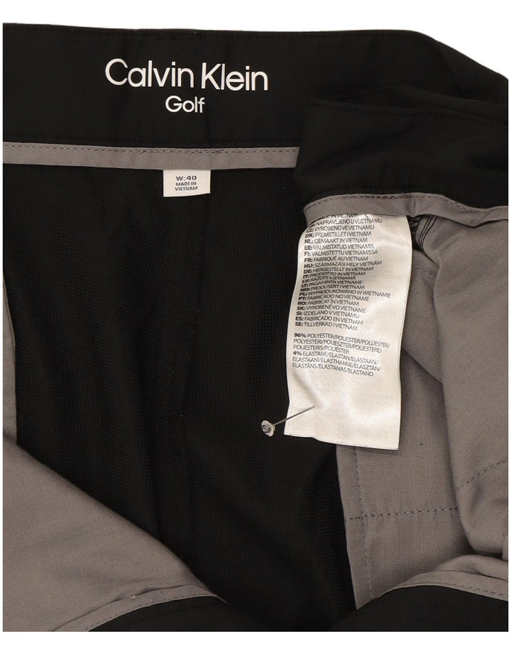 Pantaloni scurți chino Calvin Klein pentru bărbați W40 XL poliester negru
