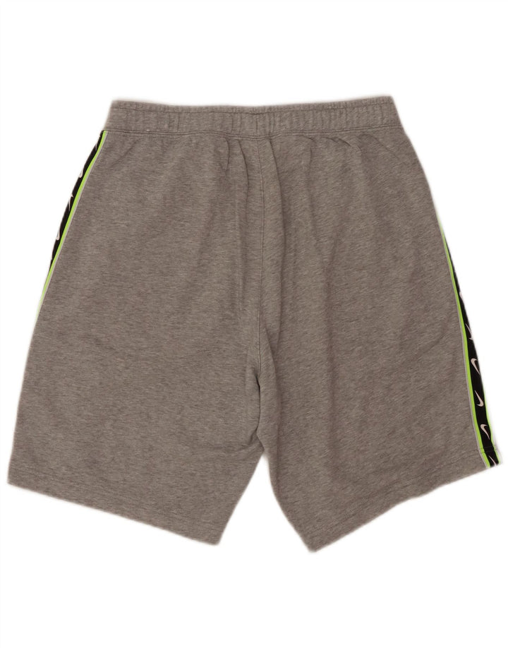 Pantaloni scurți sport grafic NIKE pentru bărbați, bumbac color bloc, gri mediu