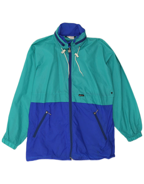 Jachetă de ploaie cu glugă K-Way pentru bărbați UK 38 Medium Green Colorblock Poliamidă