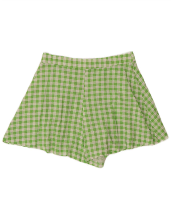 Pantaloni scurți casual pegged Zara pentru femei, medii W28, verde vichy
