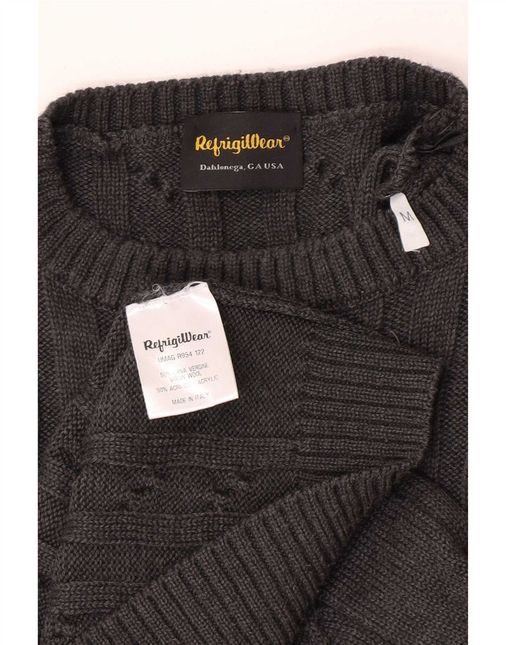 Frigiwear Pulover pentru damă cu gât crew pulover din lână virgină gri mediu