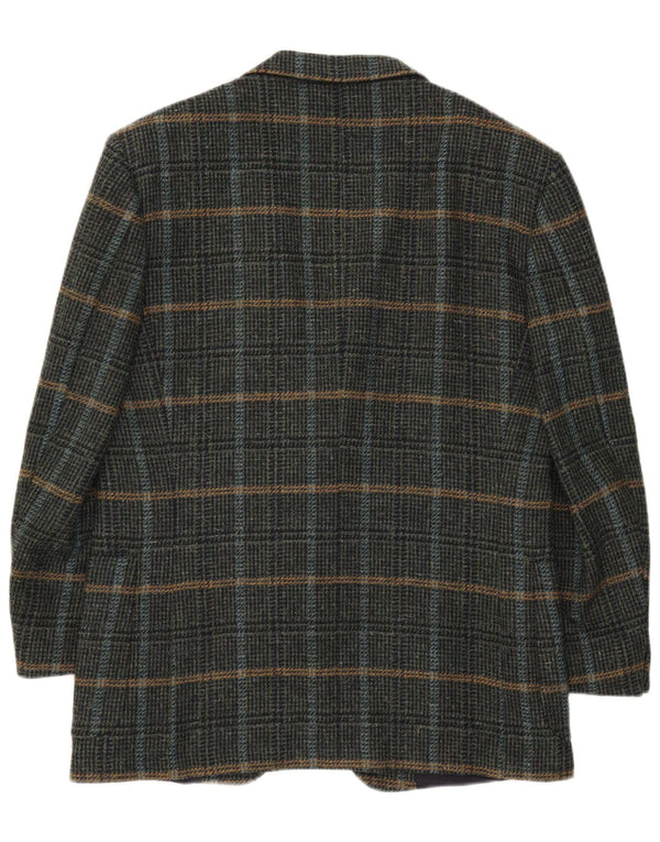 Nino Cerruti Jachetă pentru bărbați cu 2 nasturi IT 54 2XL Lână verde check