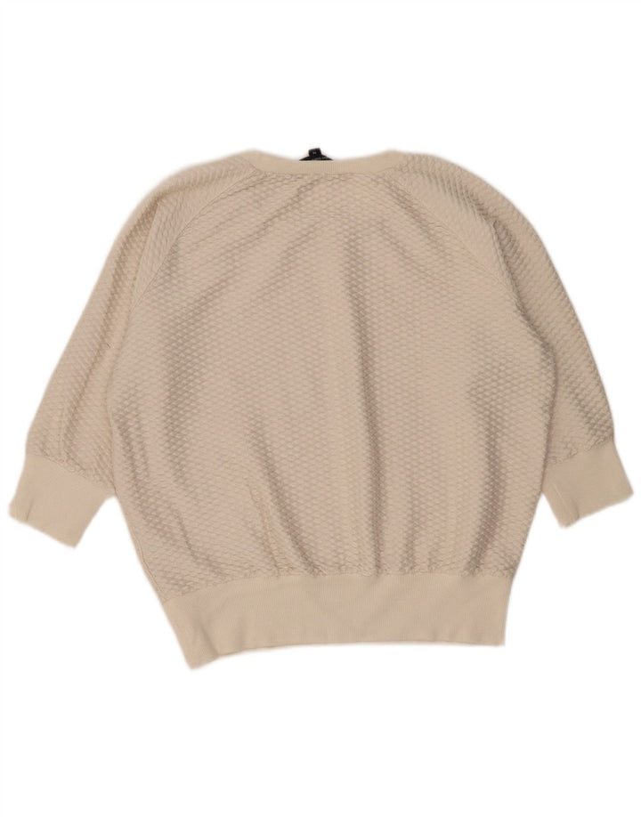 Pulover pentru femei French Connection cu gâtul cu barca UK 14 Medium Off White