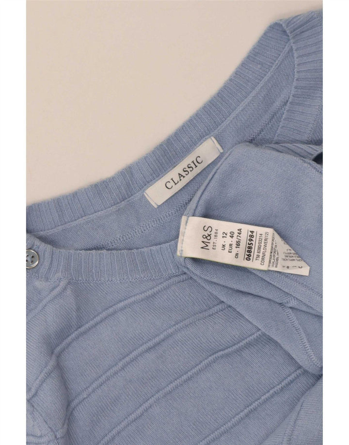 Pulover pentru femei Marks & Spencer clasic cu gâtul cu barca UK 12 Medium Blue