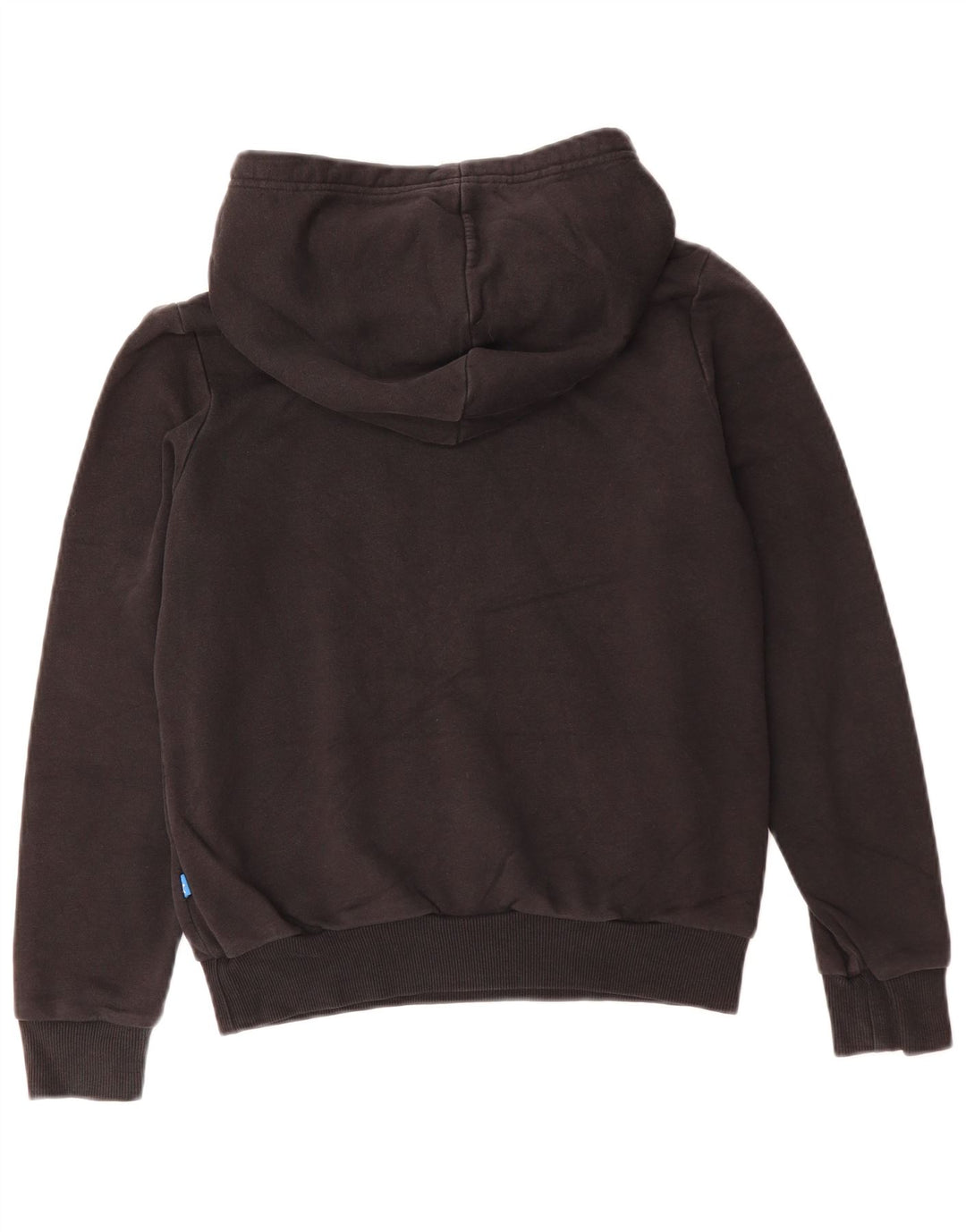 ADIDAS Pulover supradimensionat cu glugă grafic pentru femei UK 10 Poliester negru mic