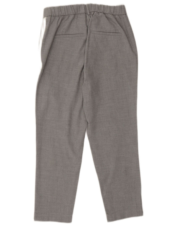 Zara Womens Tapered Chino Trousers XS W24 L24 Grey Check