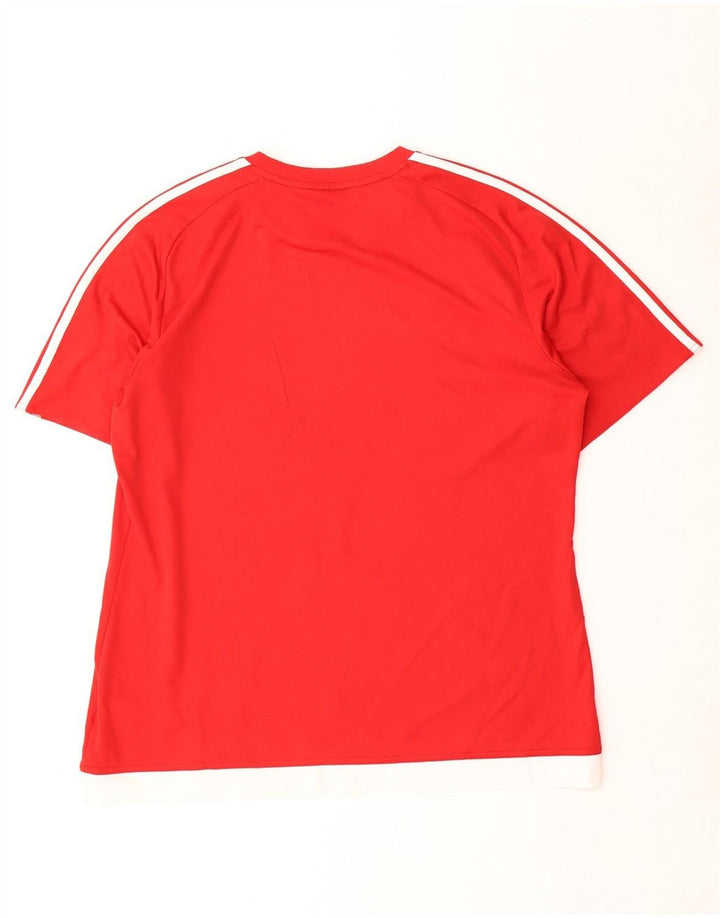 Tricou Adidas Climalite pentru bărbați Top mare, roșu, poliester color bloc