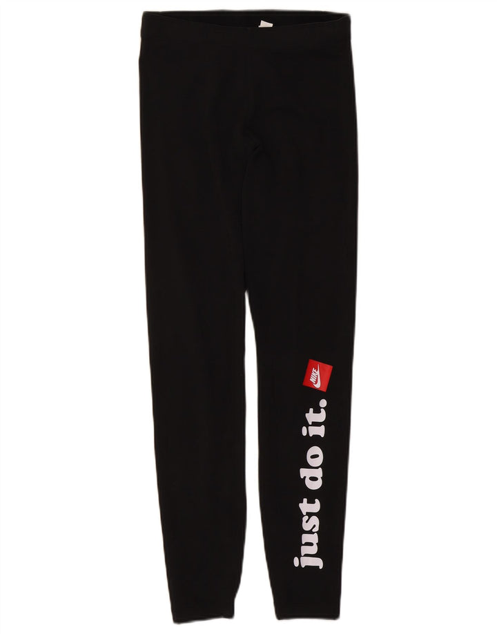Leggings grafic Nike pentru femei UK 10 Small Black