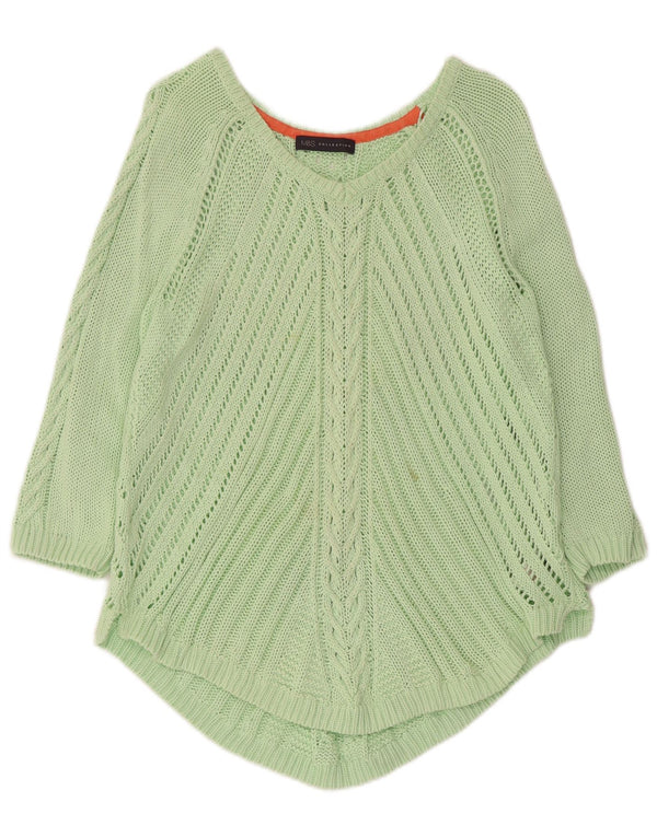 Pulover cu decolteu în V asimetric pentru femei Marks & Spencer UK 18 XL verde