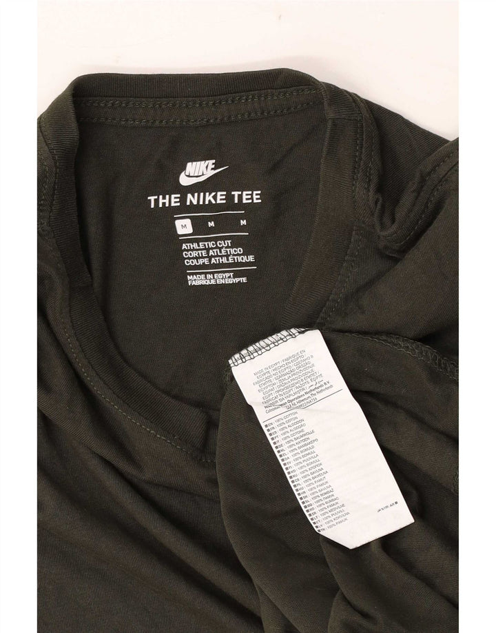Tricou cu croi atletic Nike pentru bărbați Top, bumbac verde mediu